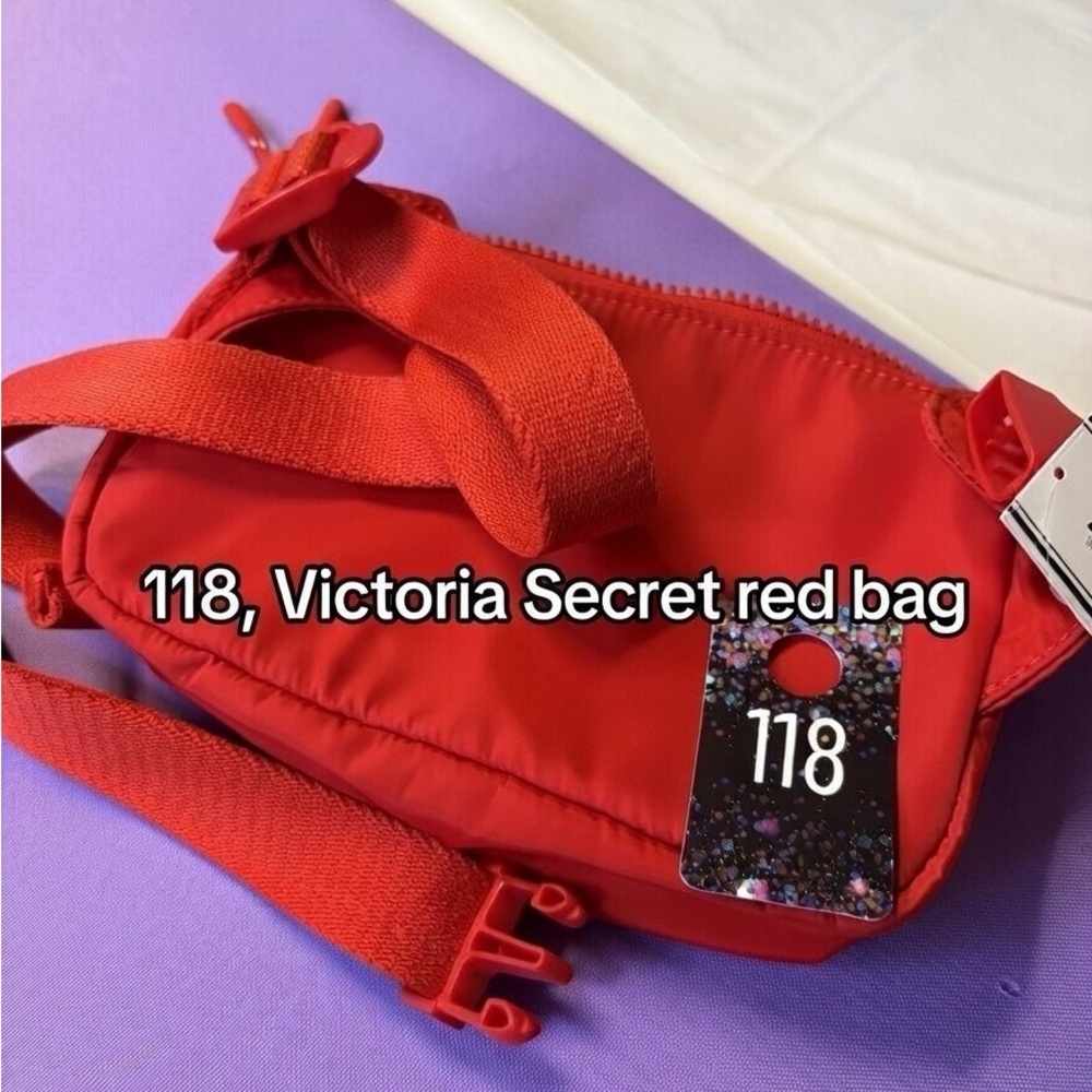 118, NWT Victoria's Secret Bold Red Belt Bag